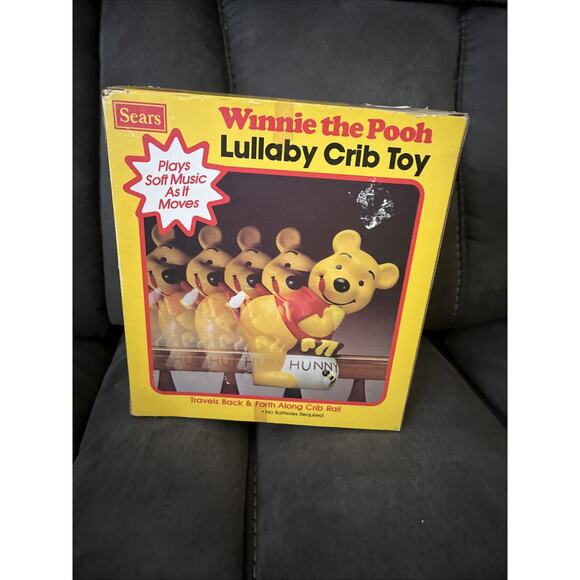 1982 Sears Winnie The Pooh Lullaby Crib Toy Musical Wind Up - Picture 7 of 7